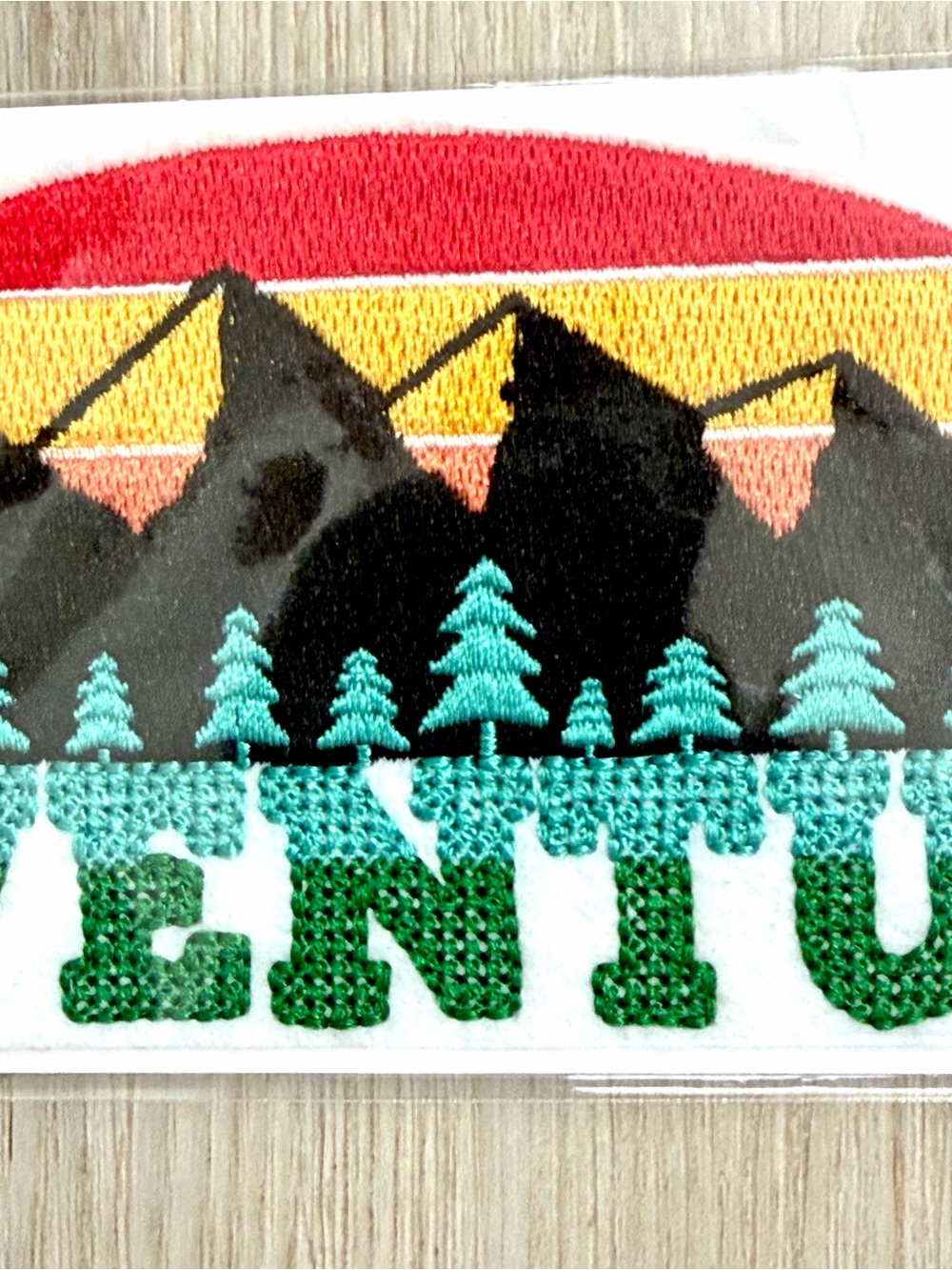 Adventure Peel & Stick Iron-On Appliqué Embroidered Patch Mountains Outdoors - Picture 2 of 6